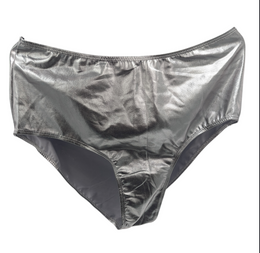 Glossy Silver Kinky Brief