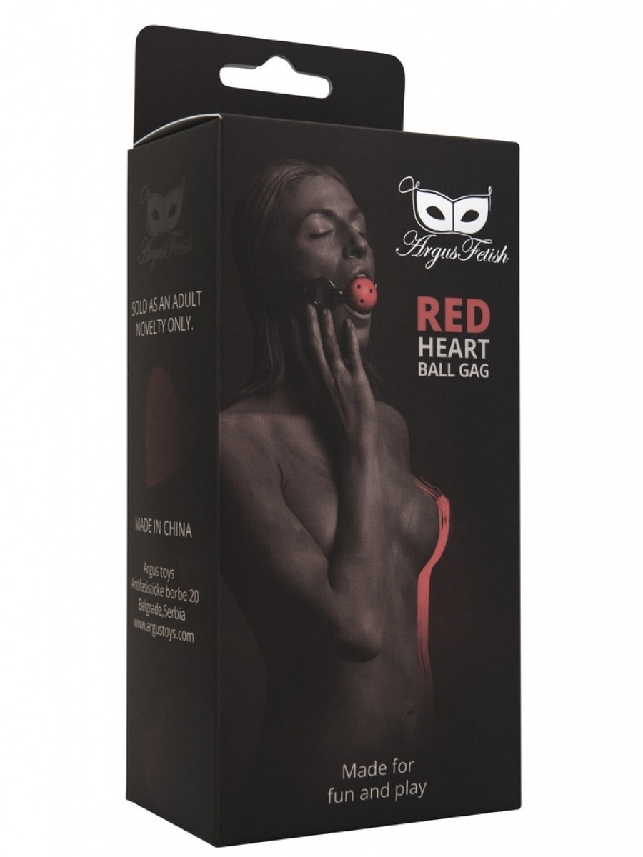 Argus Red Heart Ball Gag - AF 001007