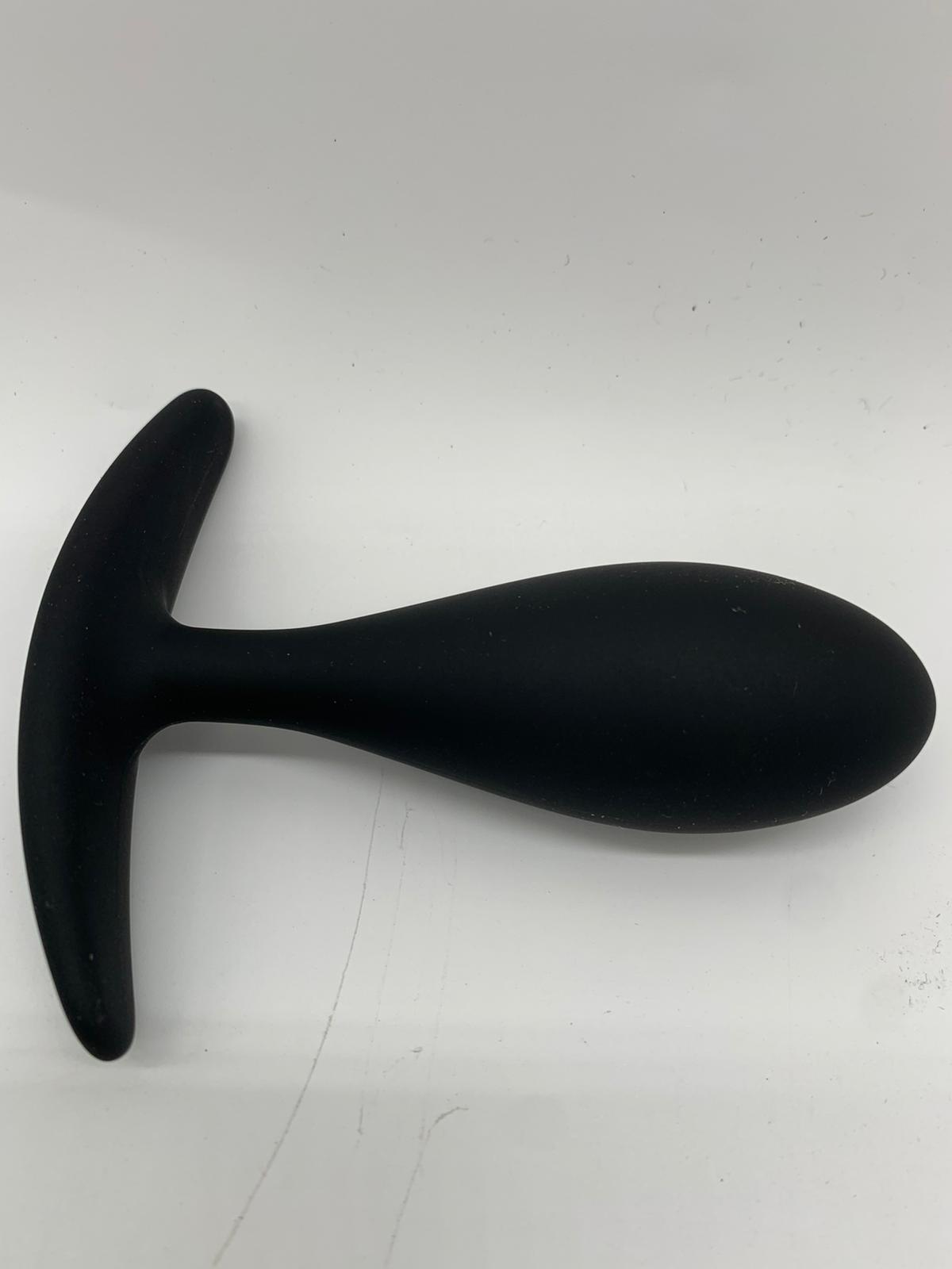Argus T-Plug Silicone Medium - Black - 9,5 Cm - Packed in Strong Blister - AT001114