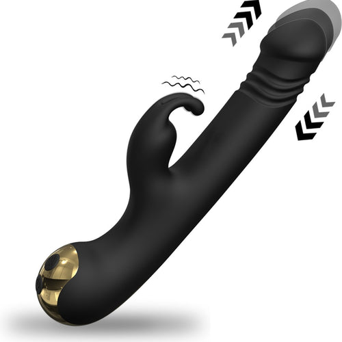 Viberoz - VB-033 - DreamLust Thrusting Rabbit Vibrator – 9 Thrusting Modes, Dual Stimulation & Rechargeable