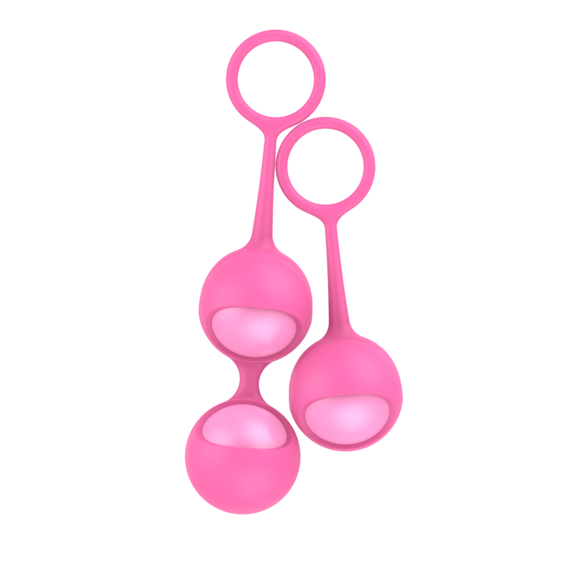 Power Escorts - BR273 - Funballs Allison - Duo Kegal Balls - Silicone - Pink