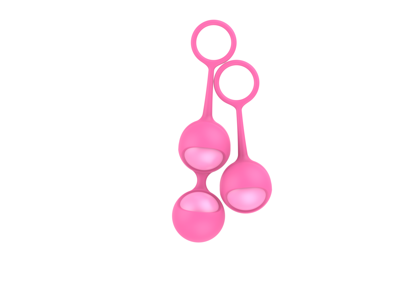 Power Escorts - BR273 - Funballs Allison - Duo Kegal Balls - Silicone - Pink