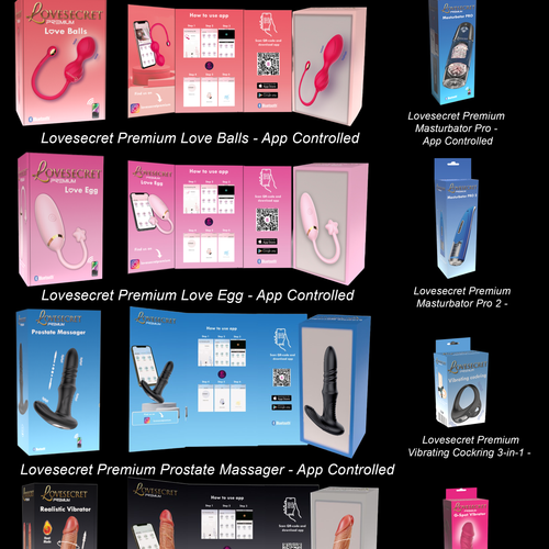 Lovesecret Premium – LS49 – 8 High End Saving Pack Masturbator / Vibrators / Realistic Dildo / Cockring