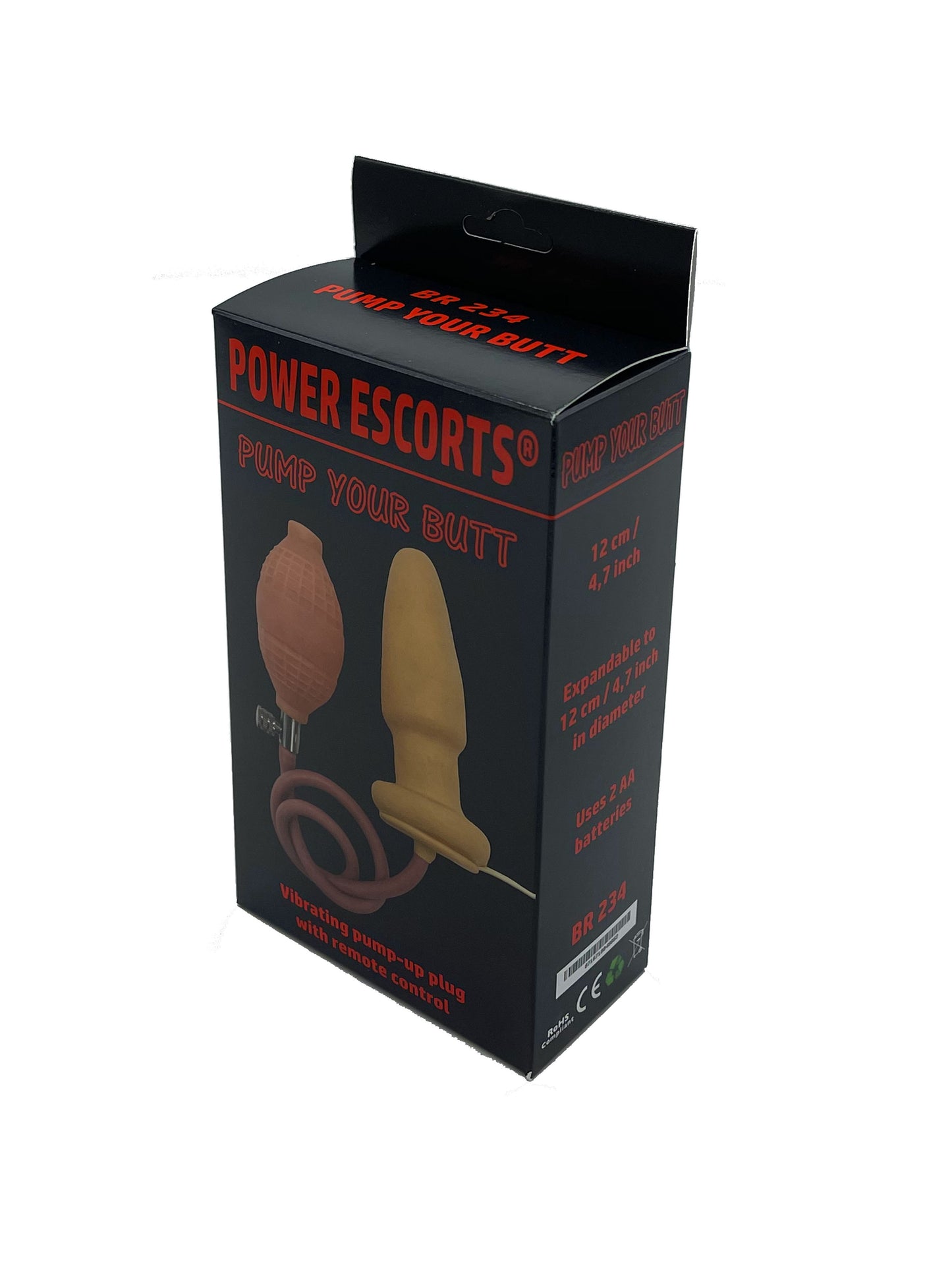 Power Escorts - BR234 - Pump Your Butt - Vibrating Anal Plug - Colour Box