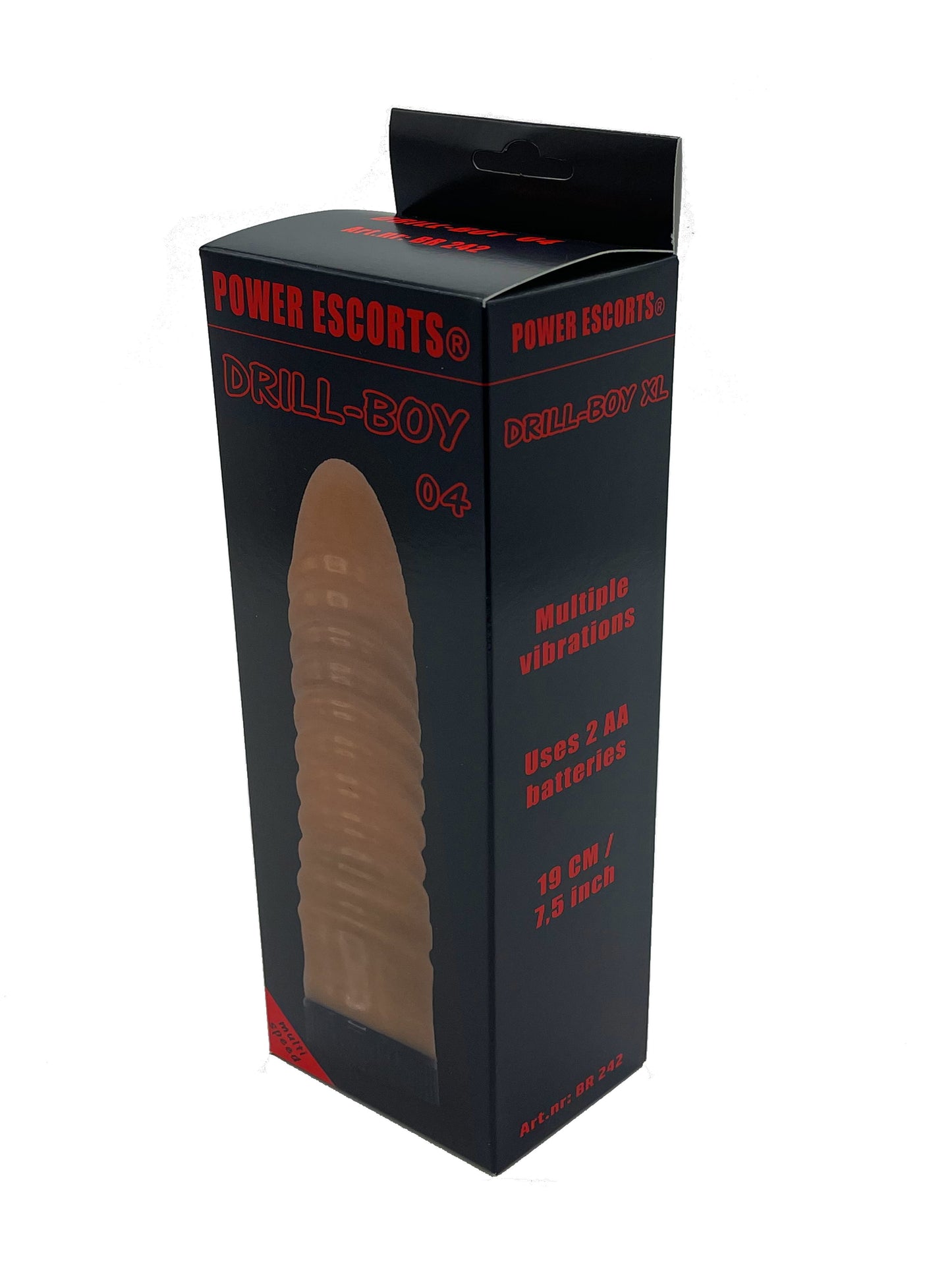 Power Escorts - BR242 - Drill-Boy 04 - Multiple Vibrations - Flesh - Colour Box