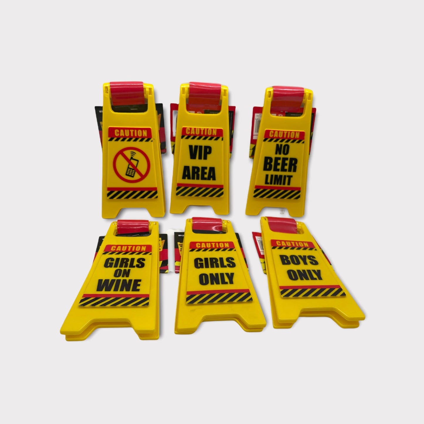 Kinky Pleasure - ED012 - Mini Warning Sings - 6 Pieces - Funny Text