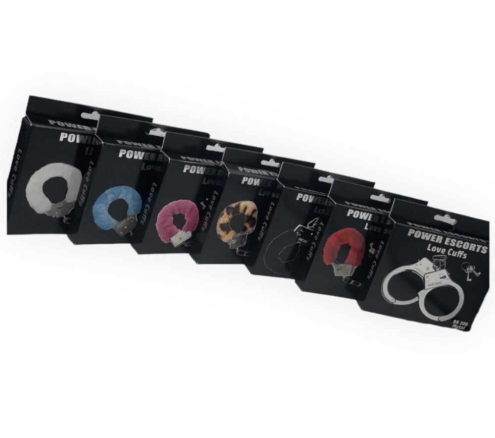 Power Escorts - BR206 Mix 6 Pack - Furry Hand cuffs 6 Colours Mix Pack