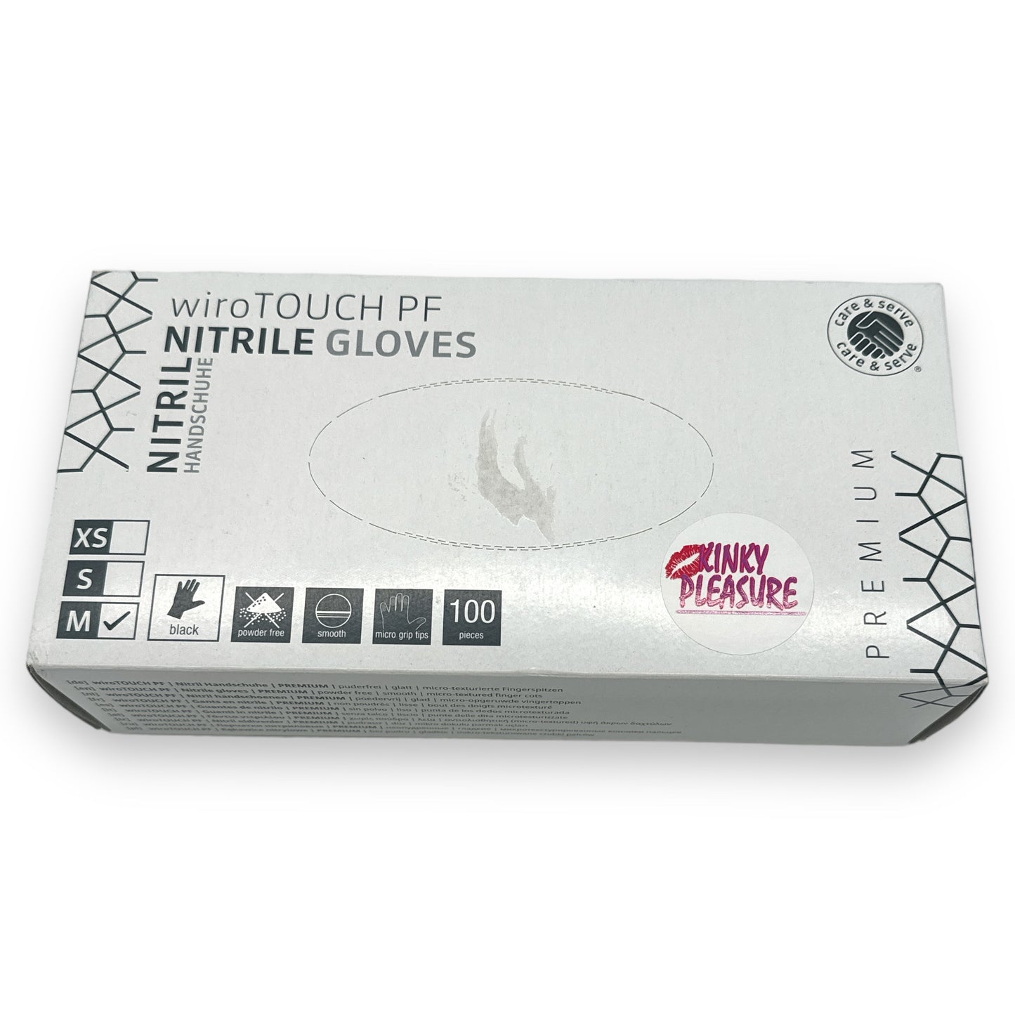 Kinky Pleasure - PK001 - Nitrile Handgloves Box - Black - 3 Size's - 100 Pieces