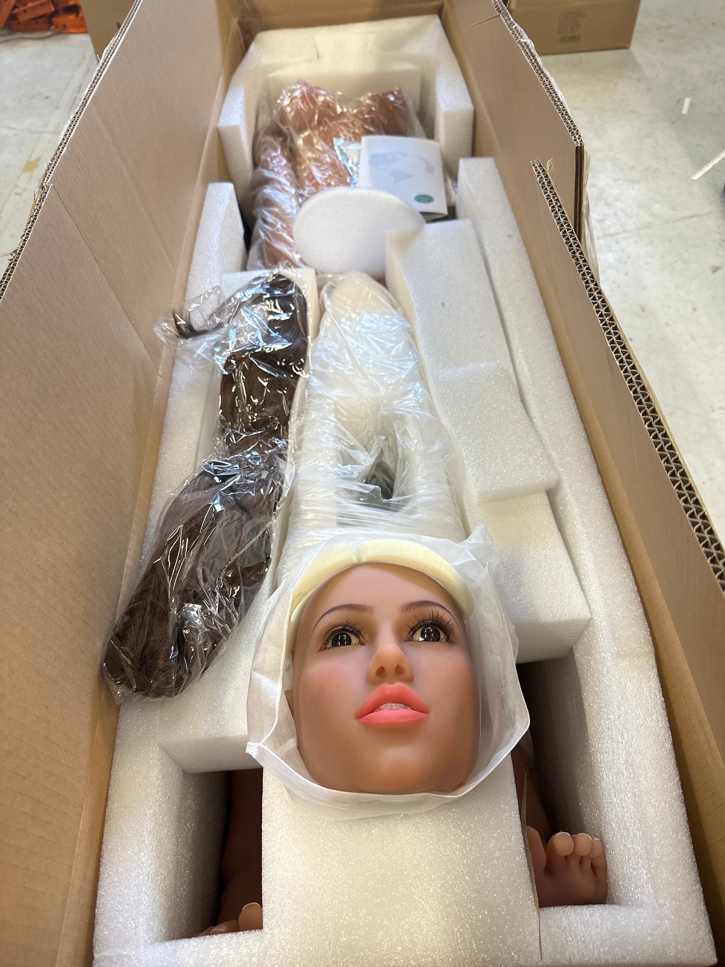 Life Size Doll Kitty - BR20024 - 173 CM - Inclusive Brown Hair Wig / Anal Douche / Warming Element / Lingerie set