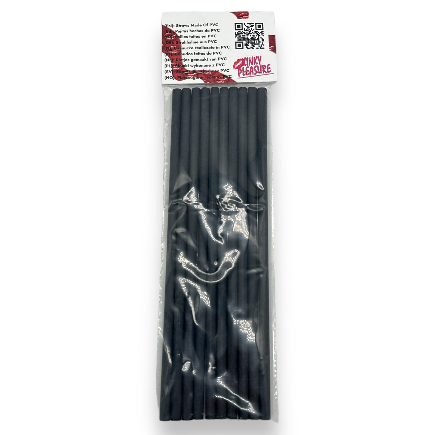 Kinky Pleasure - PK006 - Straws Paper Black- 220x6mm - 10-Pack