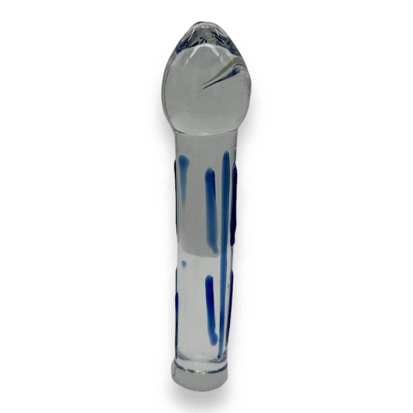 My Love - GL04 -  Glas Dildo Strong - Transparant With Blue Lines - 16cm