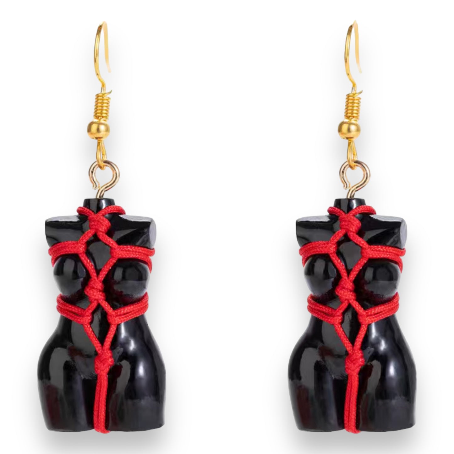Kinky Pleasure - T007 - Earrings - Sexy Woman Shaped Body (Bondage Girl)