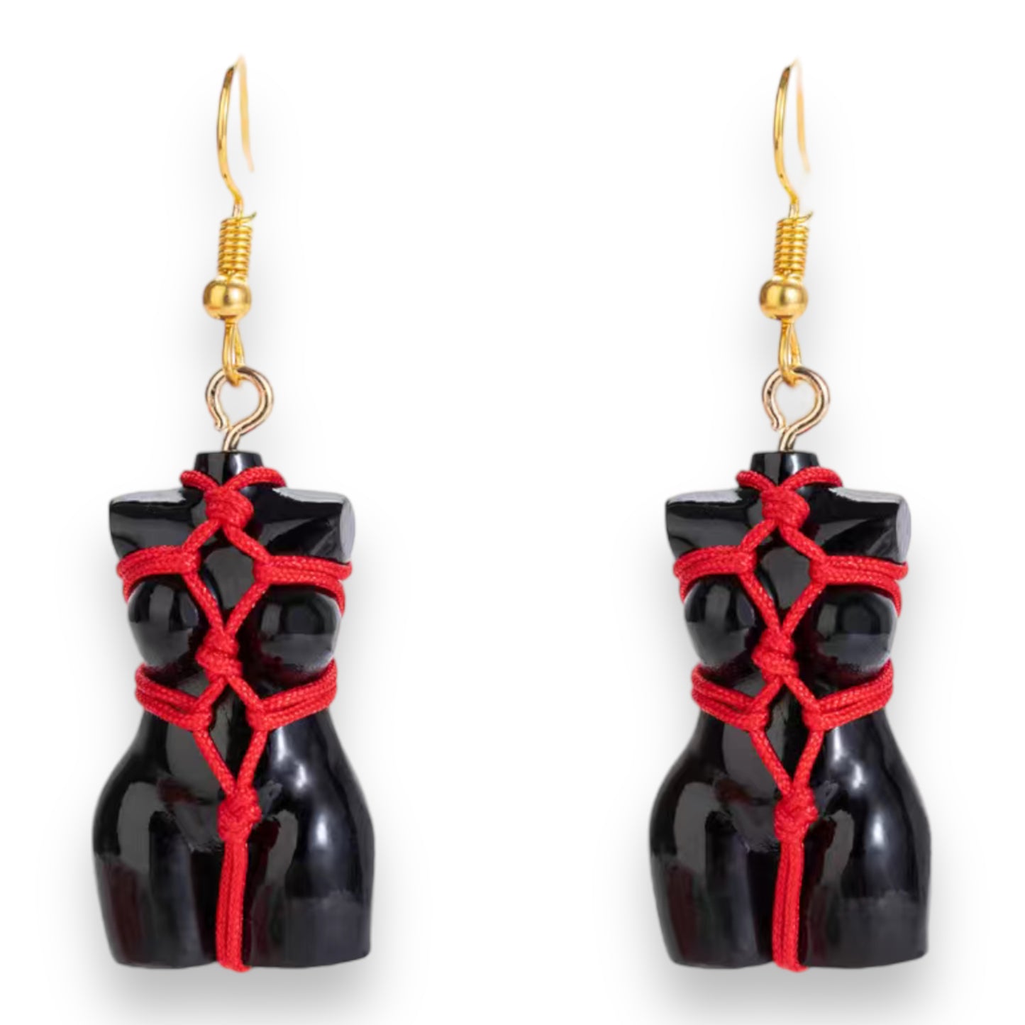 Kinky Pleasure - T007 - Earrings - Sexy Woman Shaped Body (Bondage Girl)