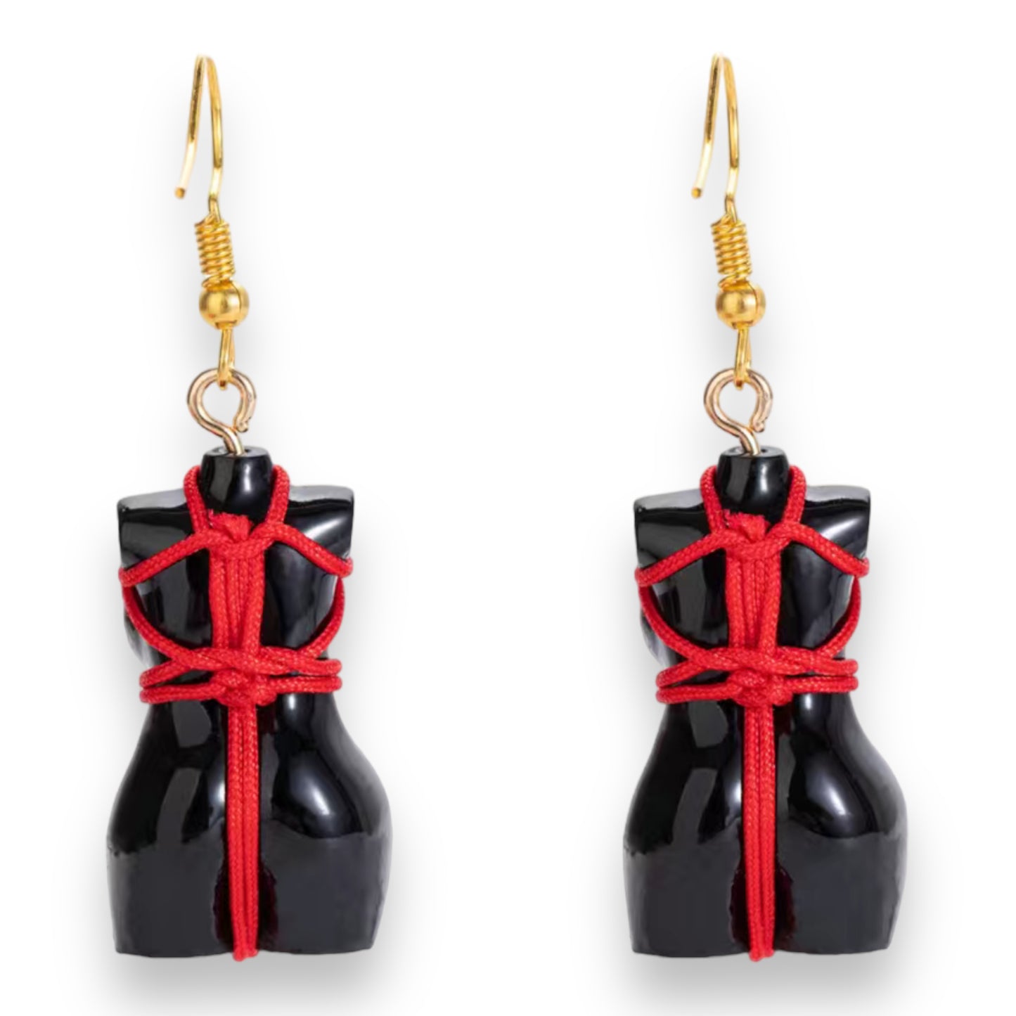 Kinky Pleasure - T007 - Earrings - Sexy Woman Shaped Body (Bondage Girl)