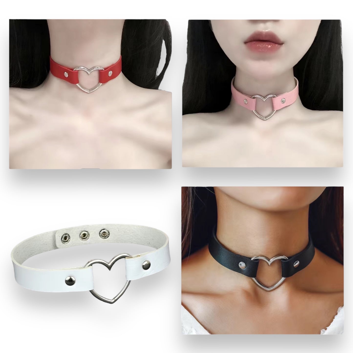 Kinky Pleasure - T008 - Sexy Punk Style Choker - 12 Colours - 40cm
