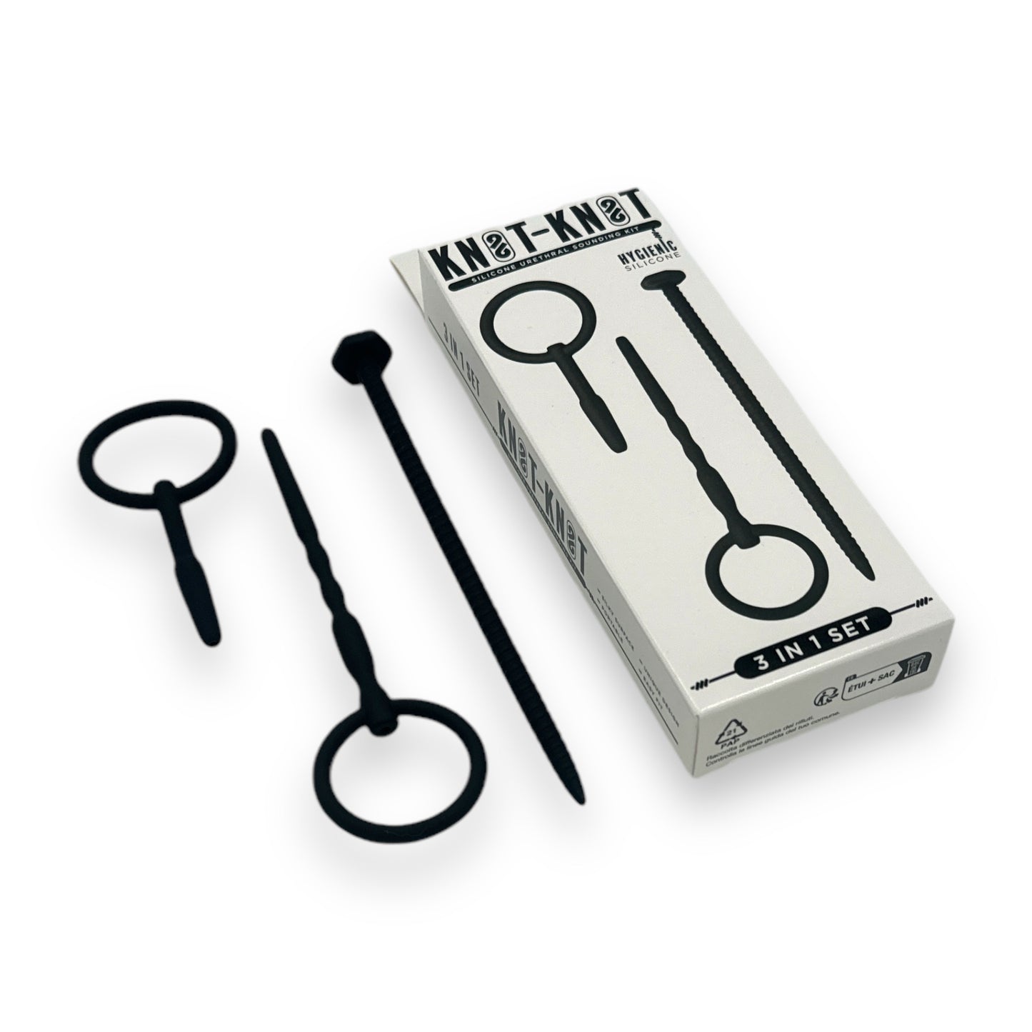 Trendy Deals - TD 27180 - Knot Knot Silicone Plug 3 IN 1 Pack Urethral Set