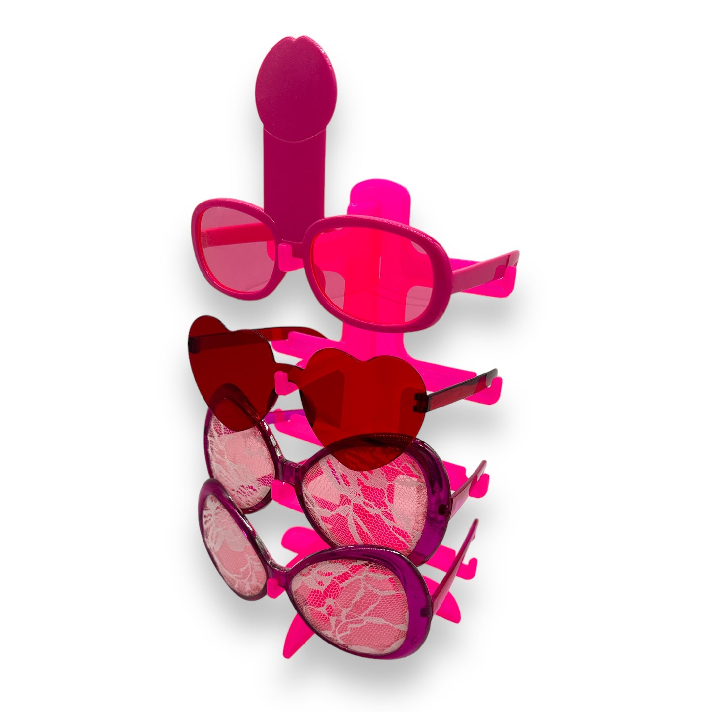 Kinky Pleasure - S017 - Heart Glasses - Red