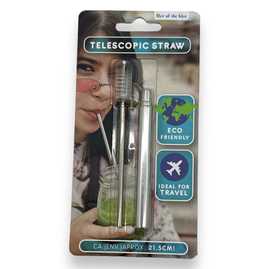 Kinky Pleasure - B110 - Metallic Telescopic Straw - 21.5cm
