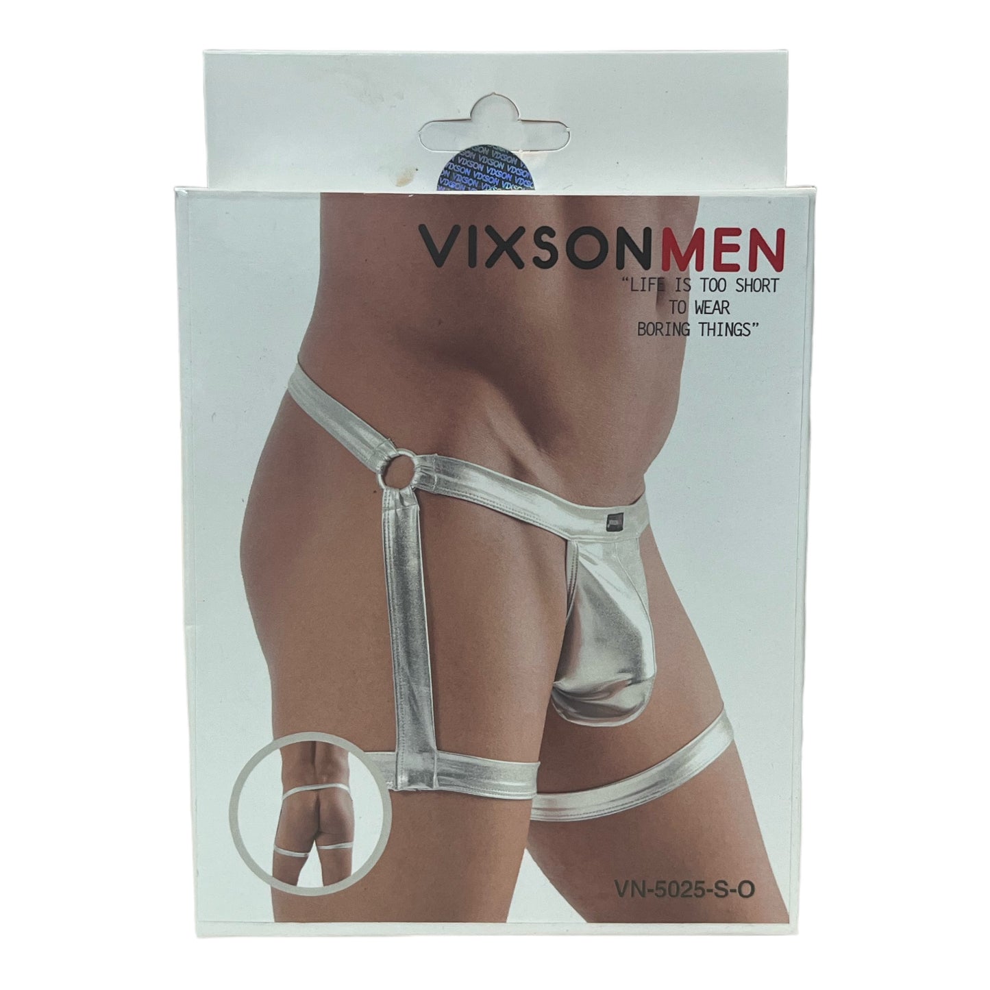 Vixson Men - Jockstrap With Suspender Look - Silver