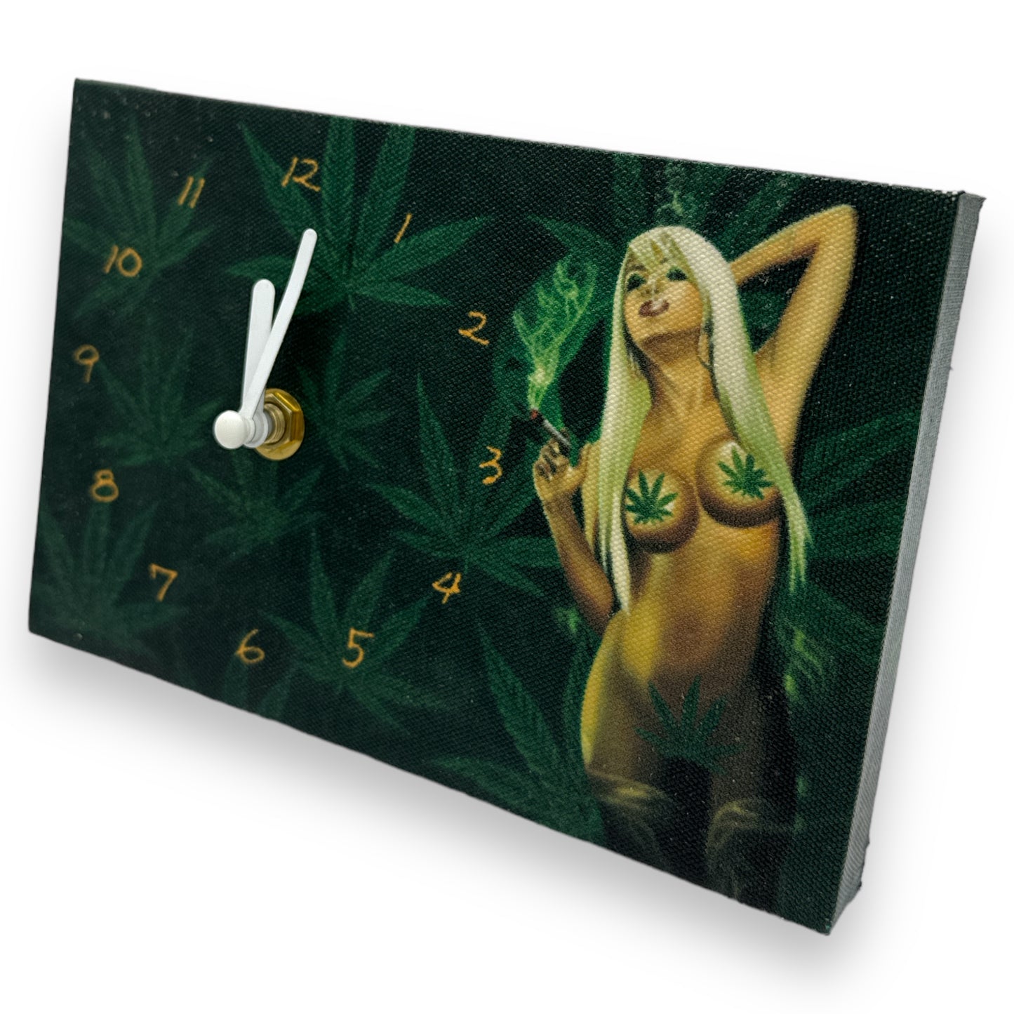 Kinky Pleasure - ZW002 - Unique Marihuana and Naked Woman Themed Clock