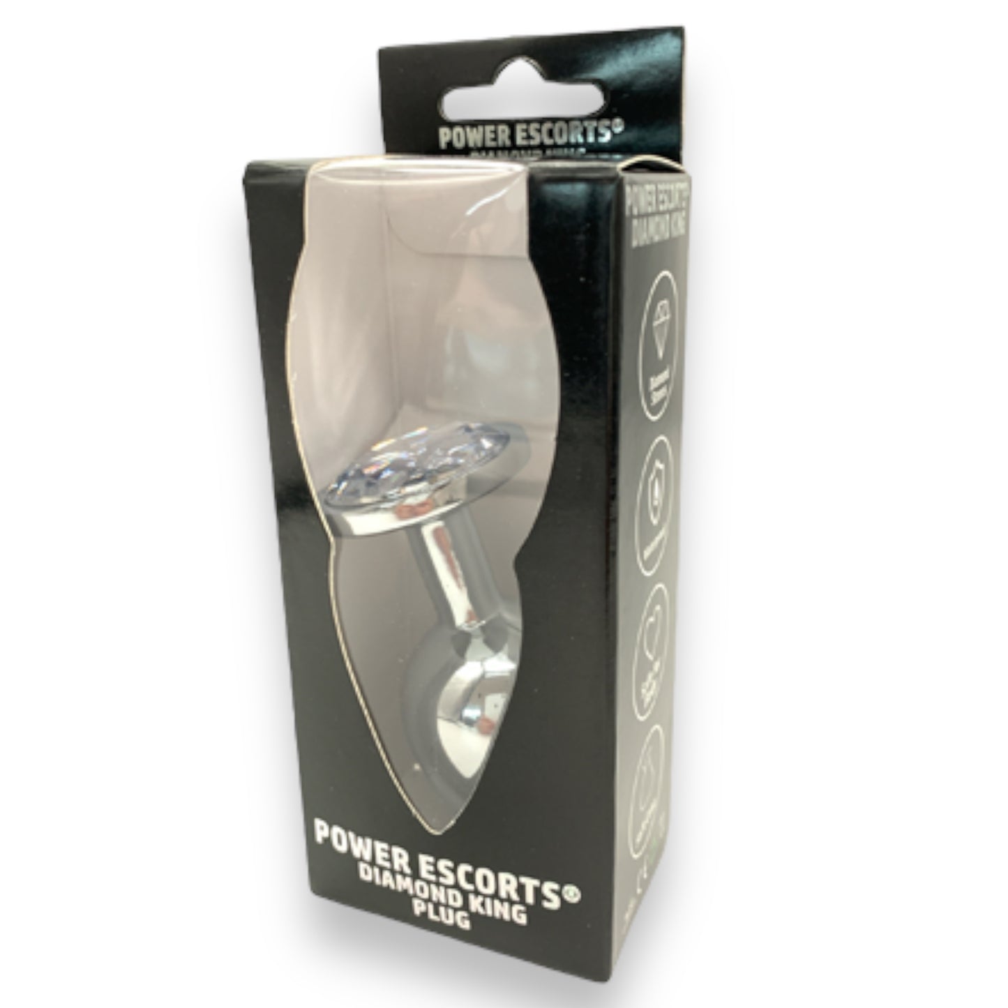 Power Escorts - BR137 - Metallic Anal Plug With Stone - 3 Sizes - 6 Colours