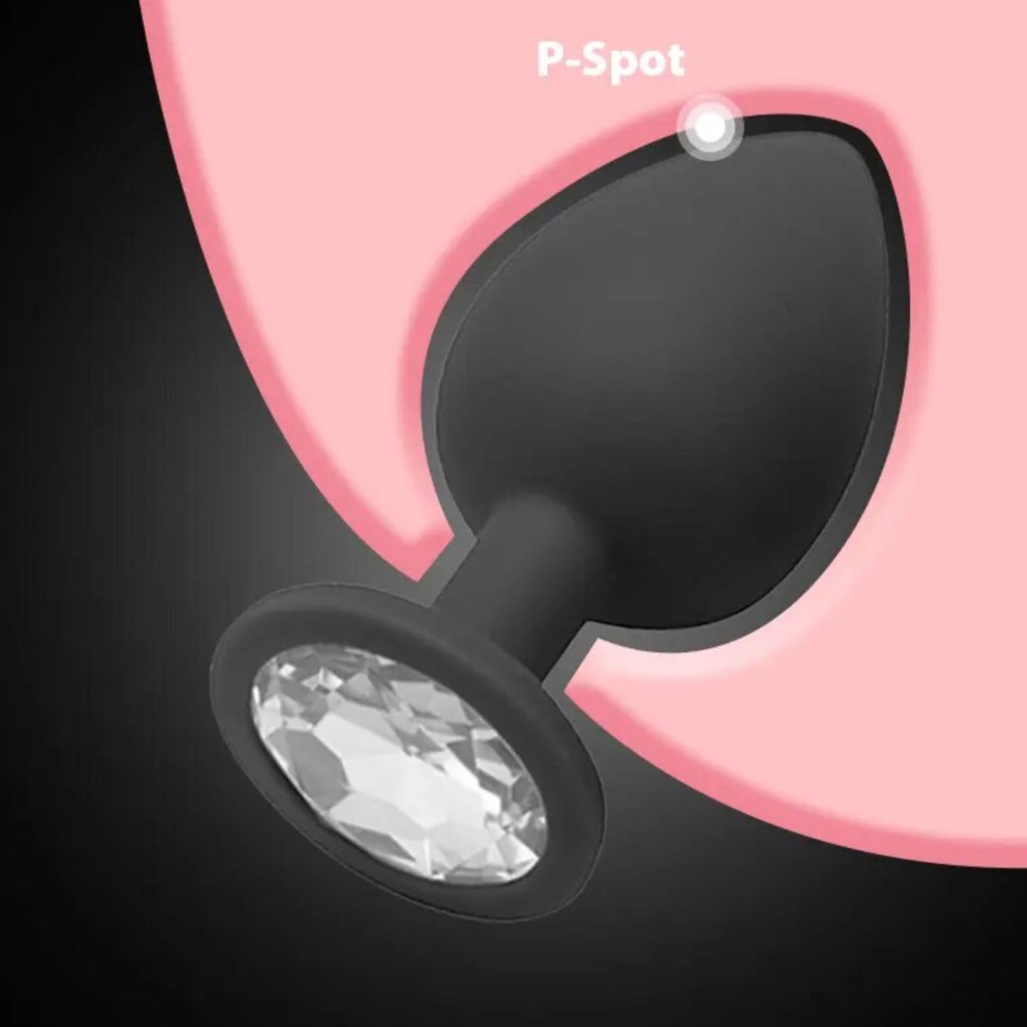 Power Escorts - BR136 - Sillicone Anal Plug - Diamond King Black - 3-Pack - 7 Colours