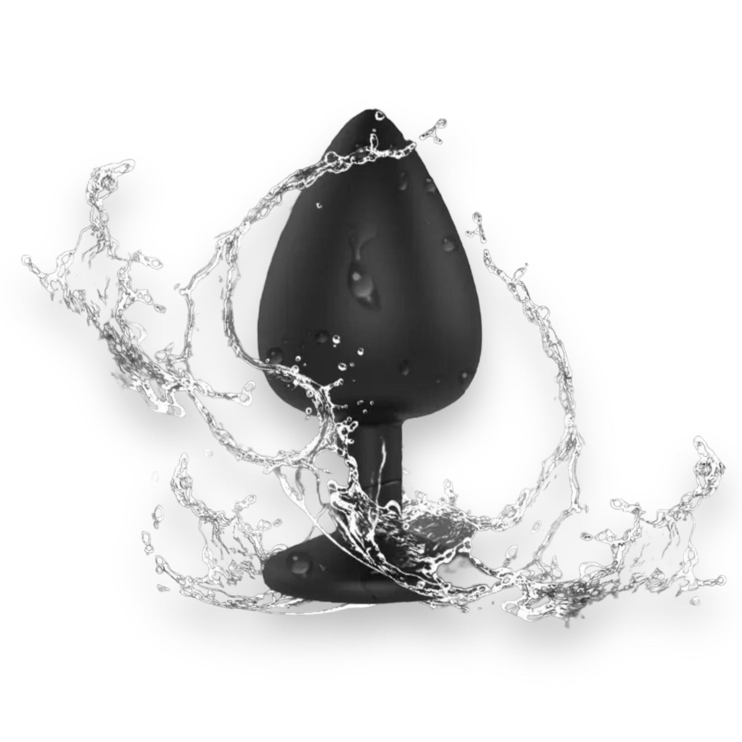 Power Escorts - BR136 - Sillicone Anal Plug - Diamond King Black - 3-Pack - 7 Colours