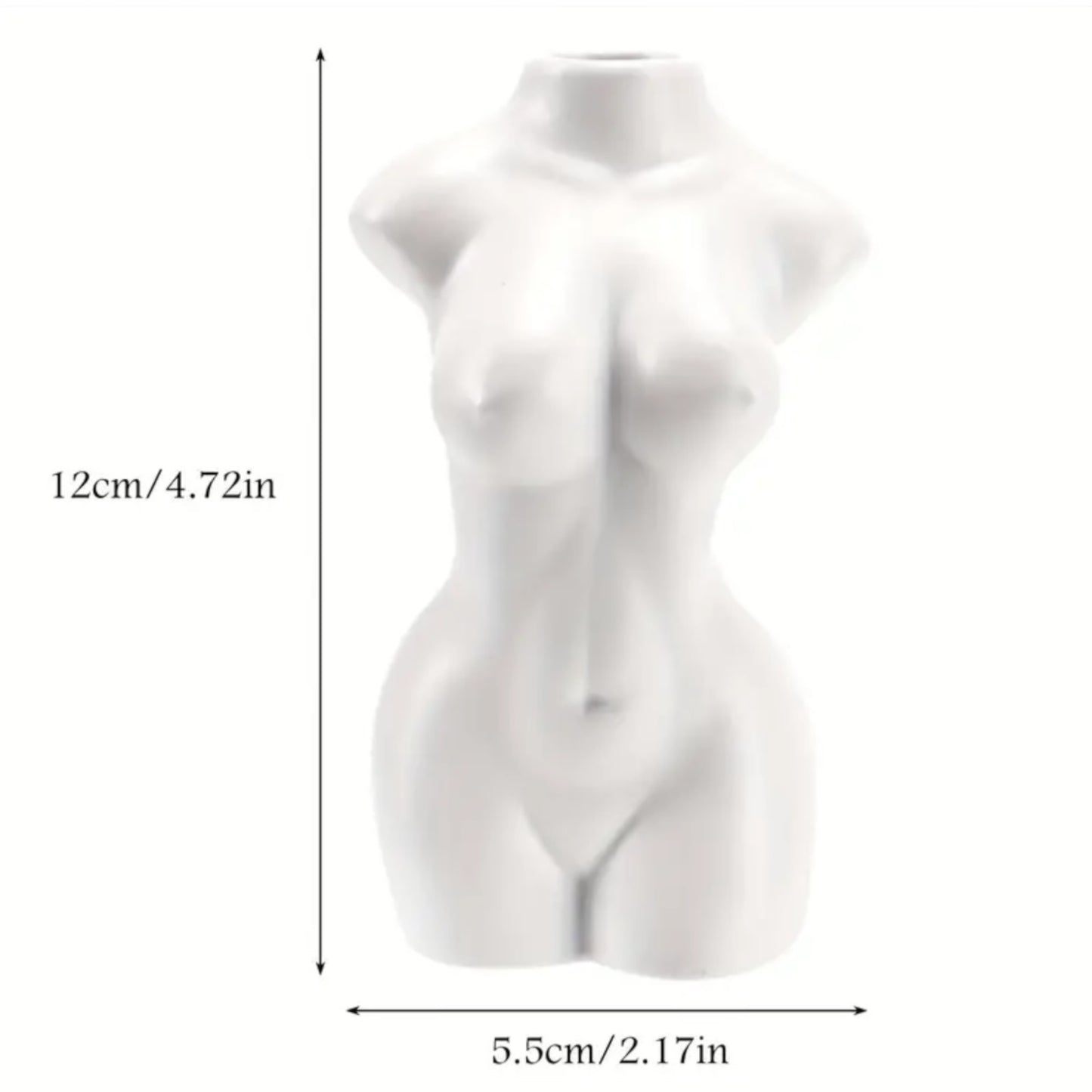 Kinky Pleasure - T029 - Woman Body Vase - White - 12x5.5cm