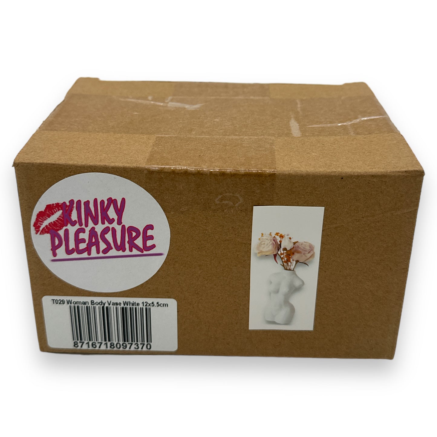 Kinky Pleasure - T029 - Woman Body Vase - White - 12x5.5cm