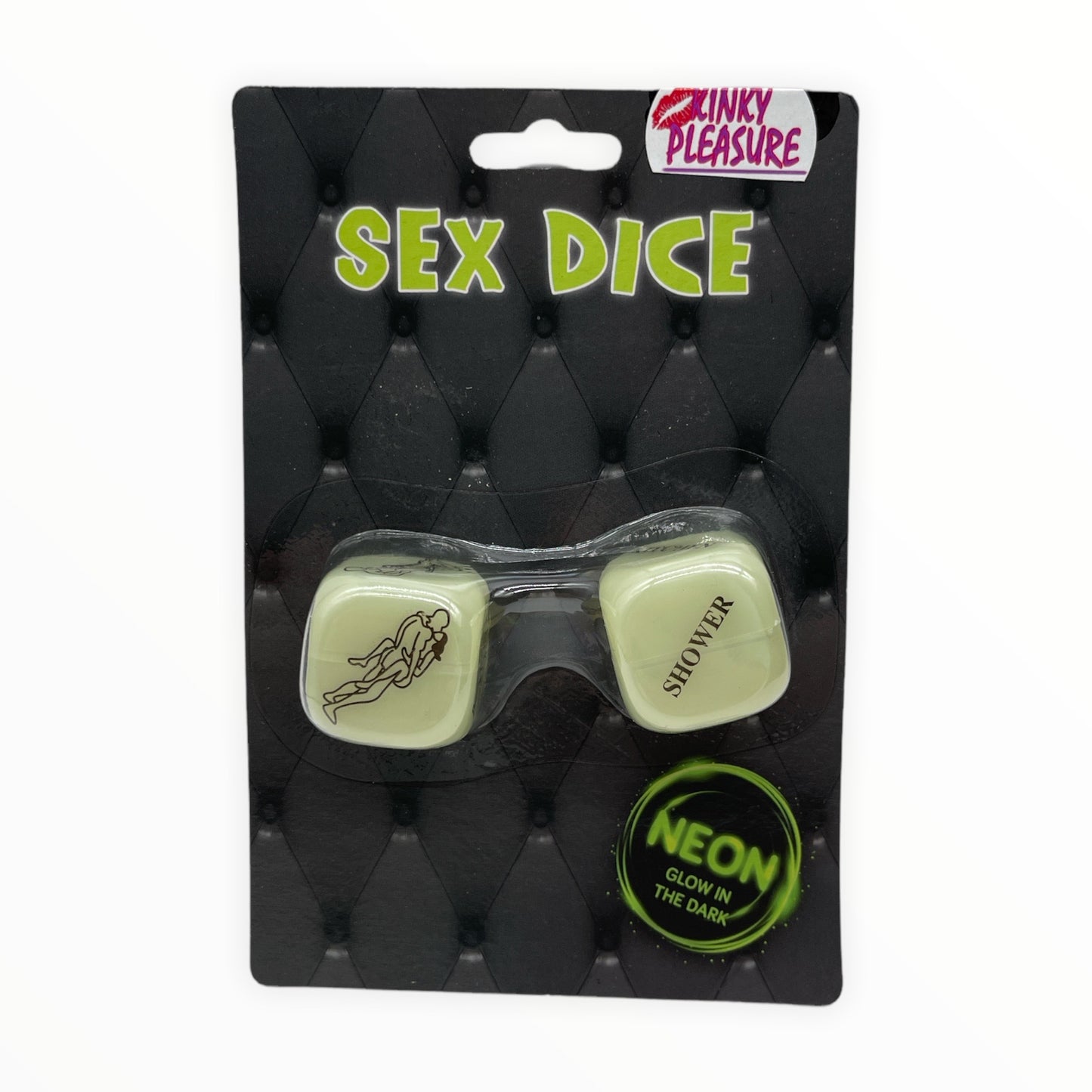 Kinky Pleasure - OB009 - KamaSutra Sex Dice - Sex Stands - NEON - 2pcs On Blister Card