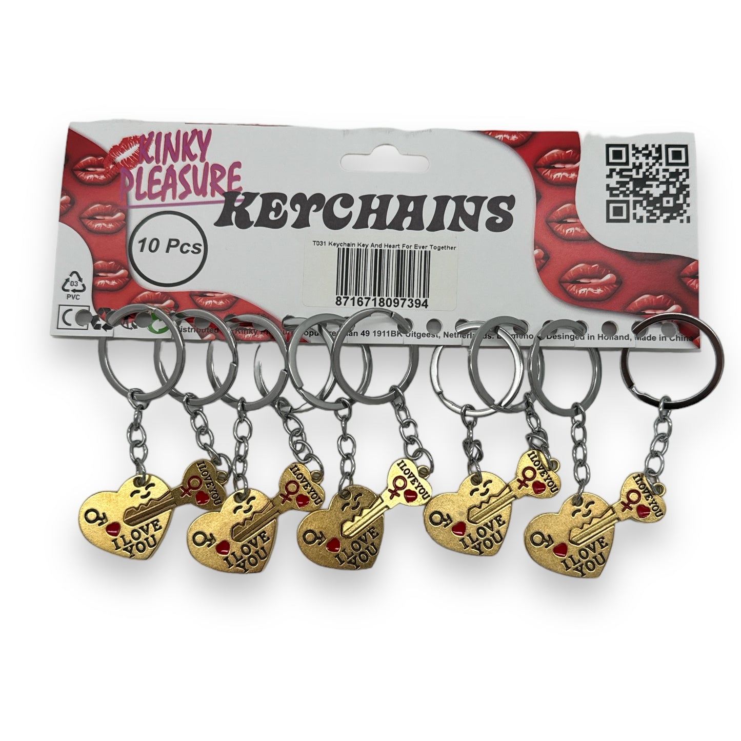 Kinky Pleasure - T031 - Keychain Key And Heart For Ever Together - 2 Models