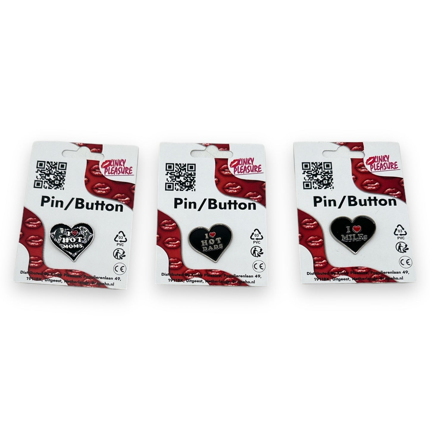 Kinky Pleasure - T024 - Badges For Shirt - Pin/Button/Badge - 6 Models