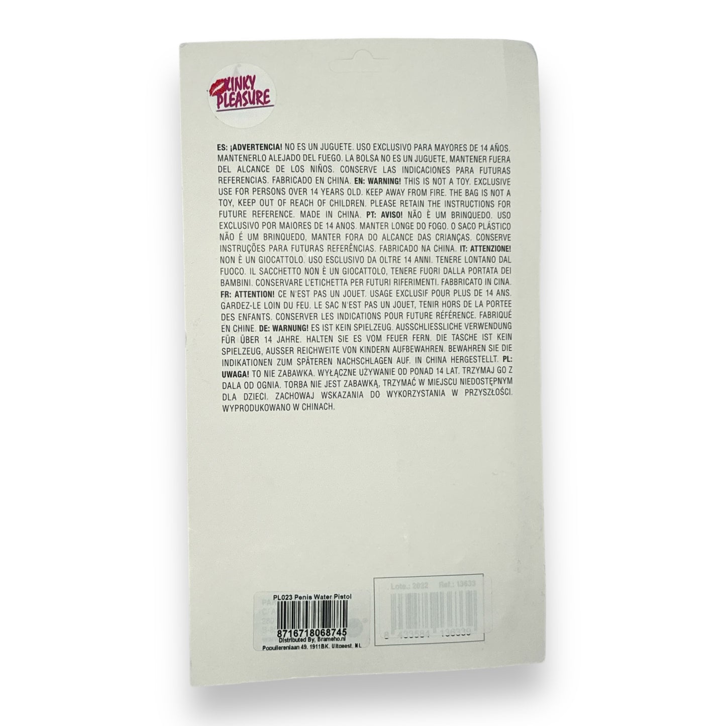 Kinky Pleasure - PL023 - Penis Water Gun - 16x11cm