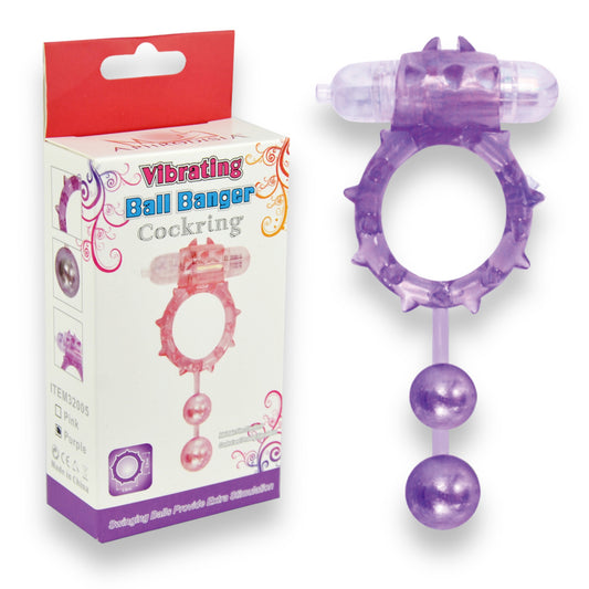 Aphrodisia - 32005 - Ball Bangers Vibrating Cockring - Purple