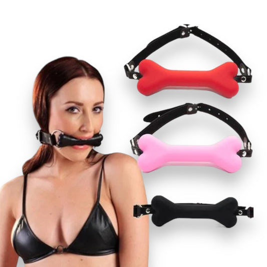 Kinky Pleasure - KP01 - Silicone Bone Gag - 3 Colours