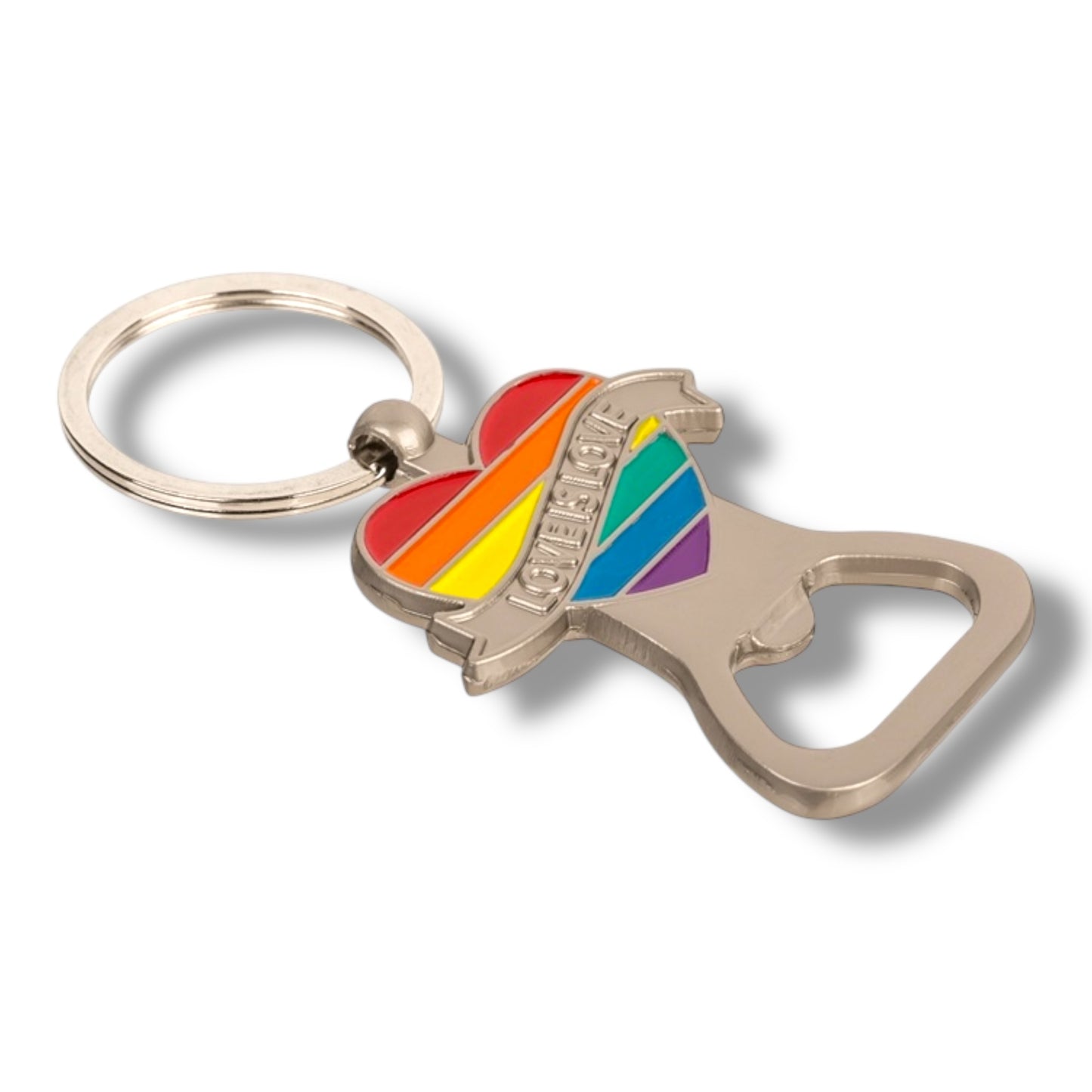 Kinky Pleasure - KPK046 - Keychain - Pride Opener Heart Love Is Love