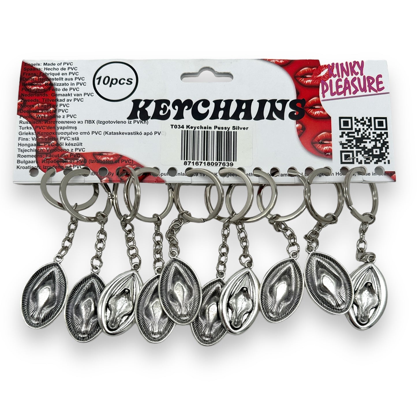 Kinky Pleasure - T034 - Keychain Muschi - Metallic