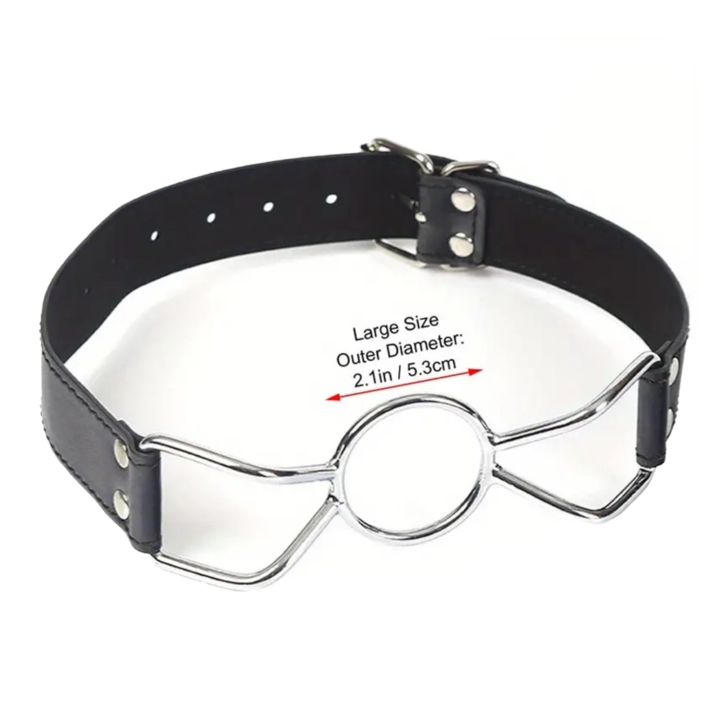 Kinky Pleasure - T078 - BDSM - Ball Gags - Metal Ring Mouth Gag - 3 Sizes