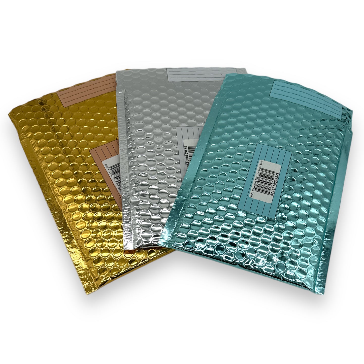 Timmy Toys - PP007 - Metallic Glossy Bubble Envelop - 22X17cm - 3 Colours - 1 Piece