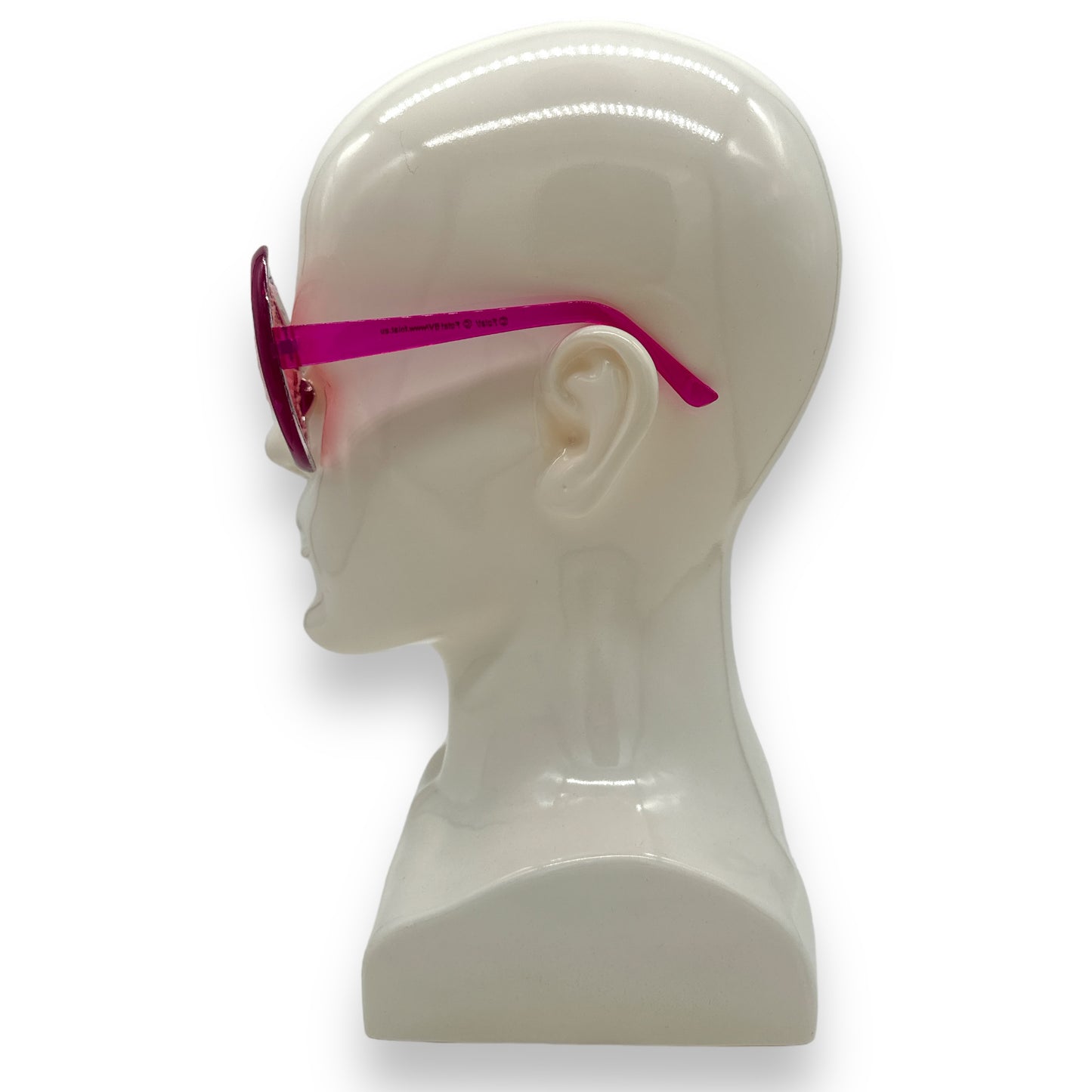 Kinky Pleasure - FT007 - Oversized Glasses with Lace Detailing - Vivacious Pink