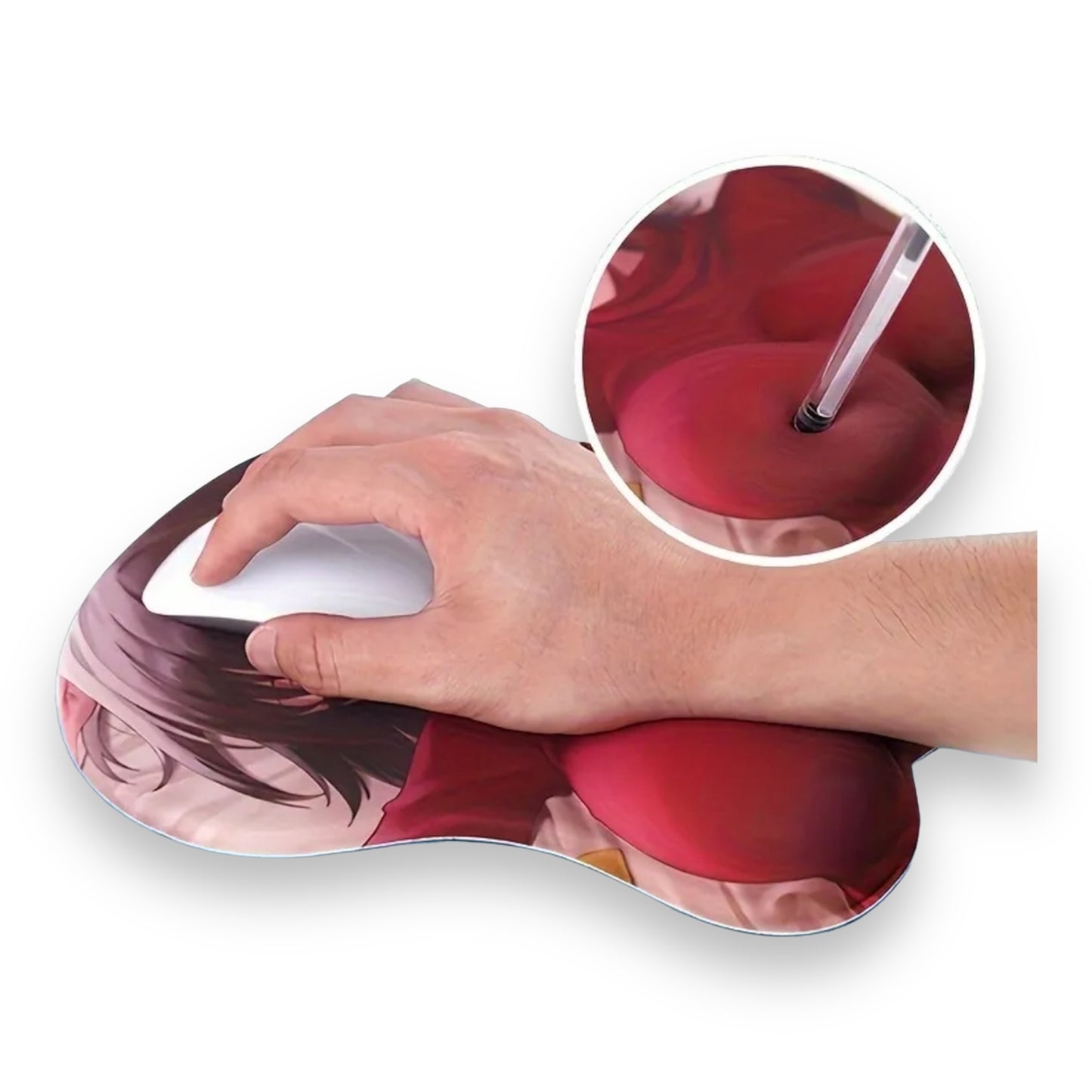 Kinky Pleasure - T080 - Sexy Mouse Mat Manga Girl With 3D Boobs - 25x21cm