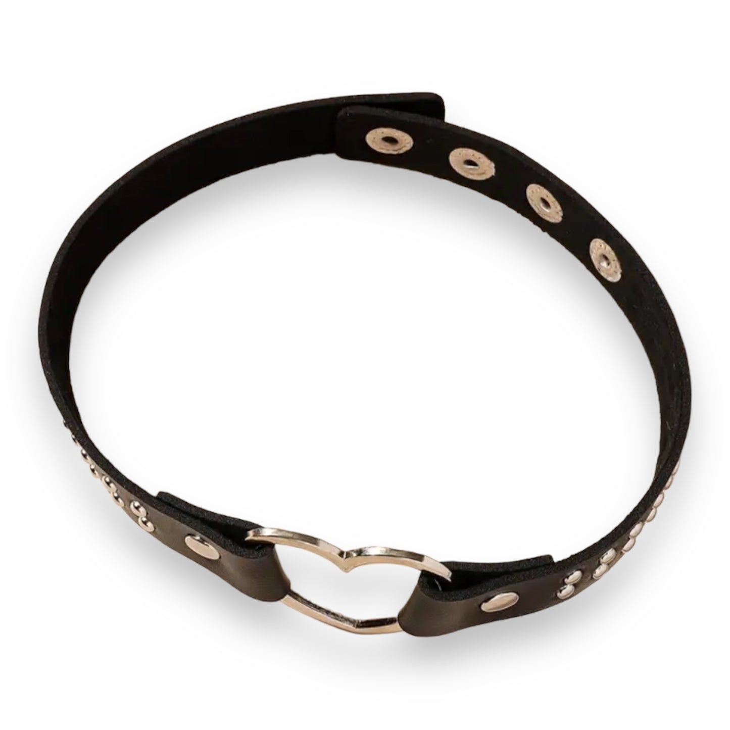 Kinky Pleasure - T082 - Choker With Heart Deluxe With Round Dods