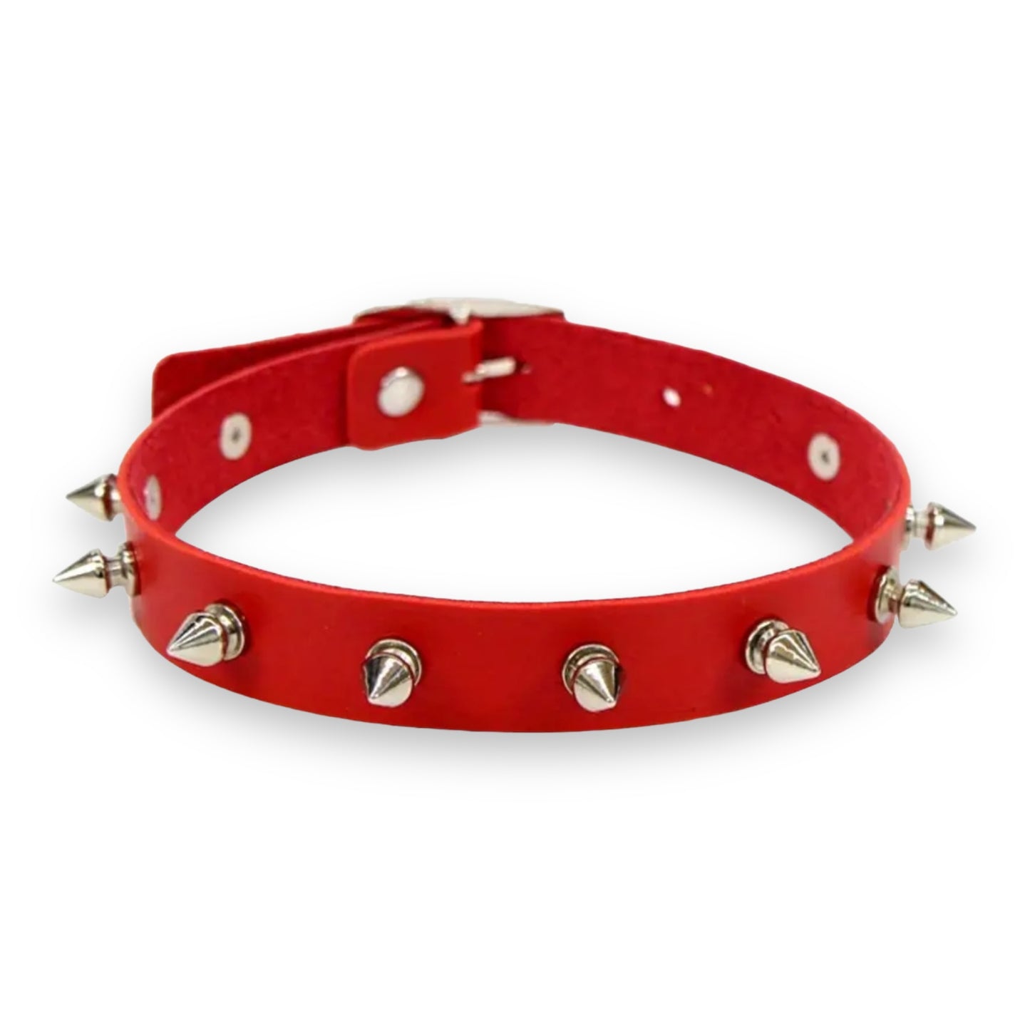 Kinky Pleasure - T083 - Spiked Choker - (With Spikes) - 3 Colours - 40cm