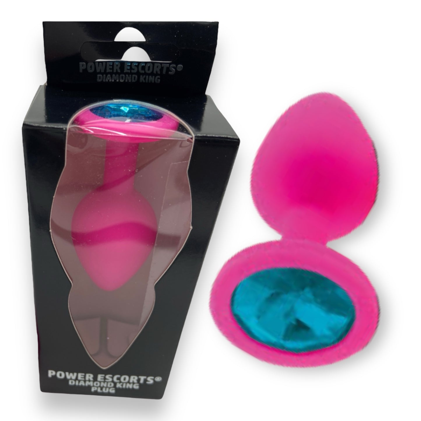 Power Escorts - BR133 - Diamond King - Silicone Butt Plug - Pink - 6 Colours - 3 Sizes