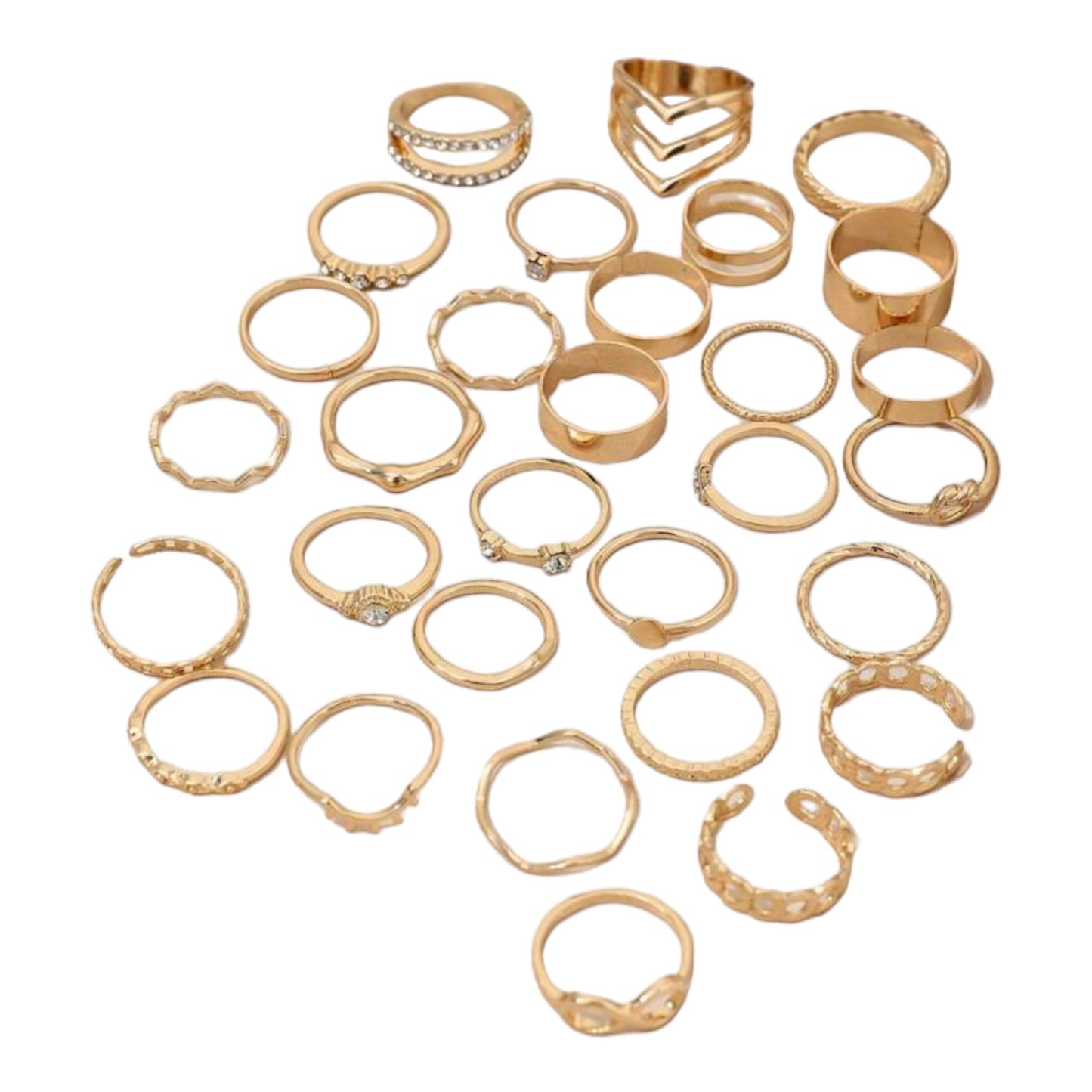 Kinky Pleasure - S019 - Ring Collection Set Gold Or Silver - 30 Pieces