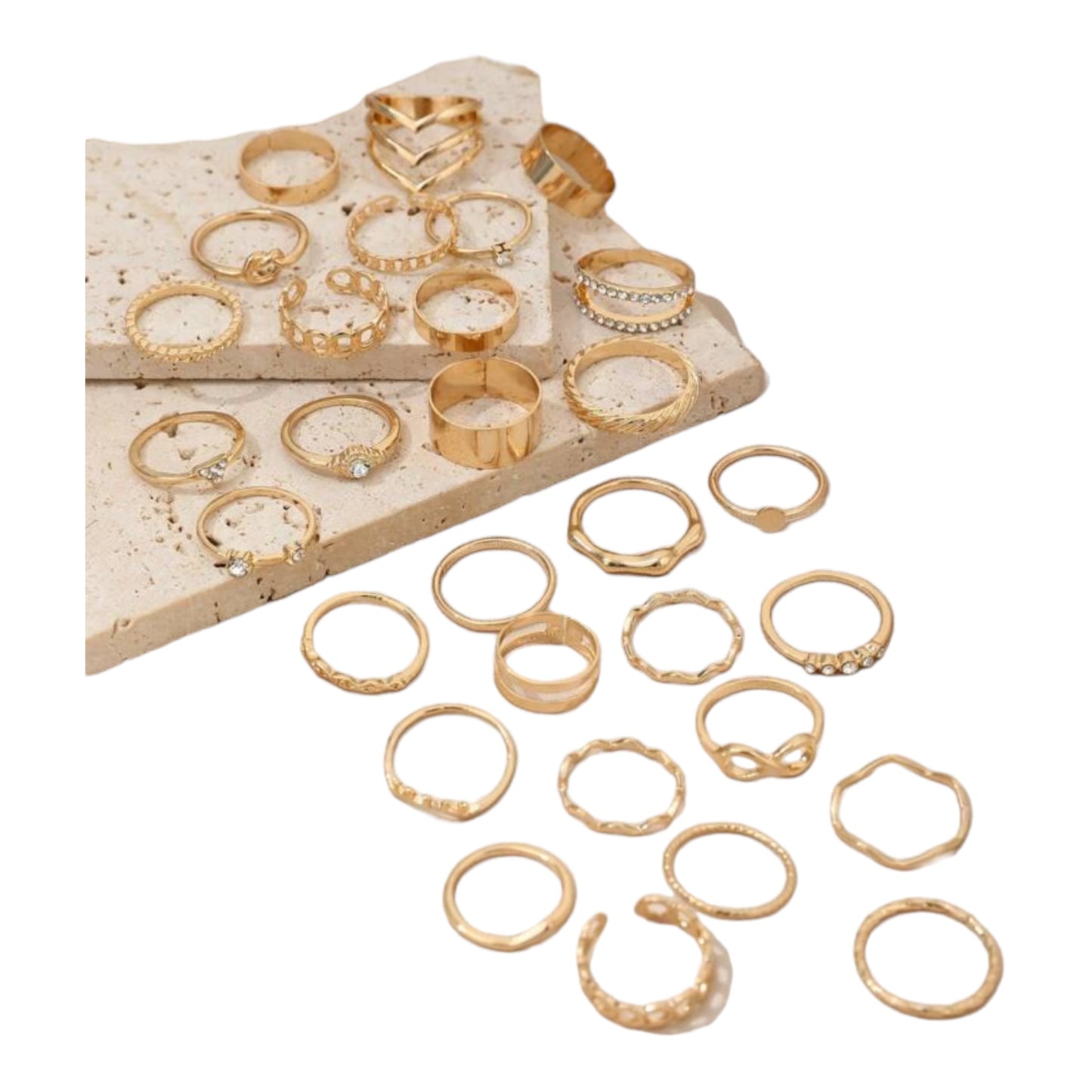 Kinky Pleasure - S019 - Ring Collection Set Gold Or Silver - 30 Pieces