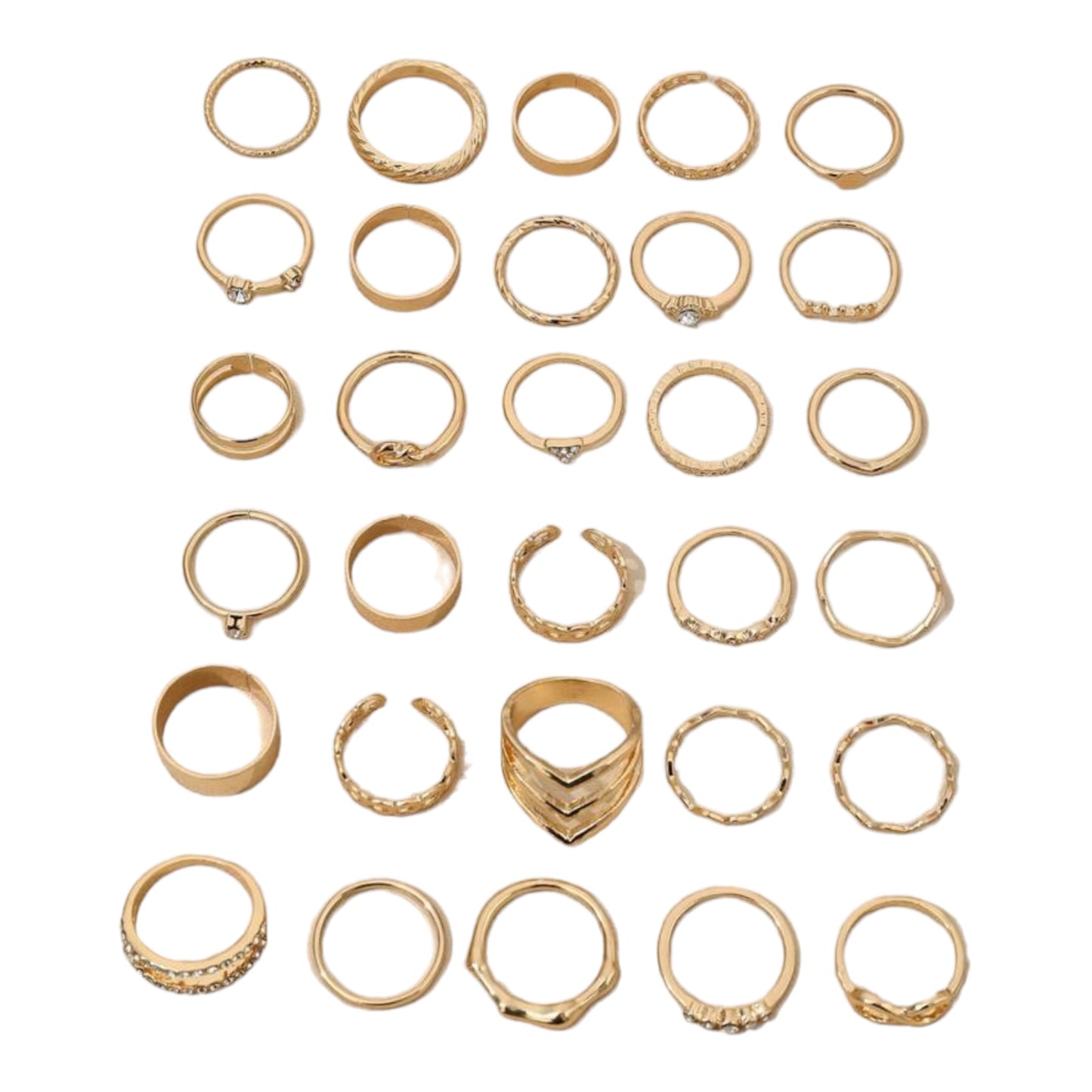 Kinky Pleasure - S019 - Ring Collection Set Gold Or Silver - 30 Pieces
