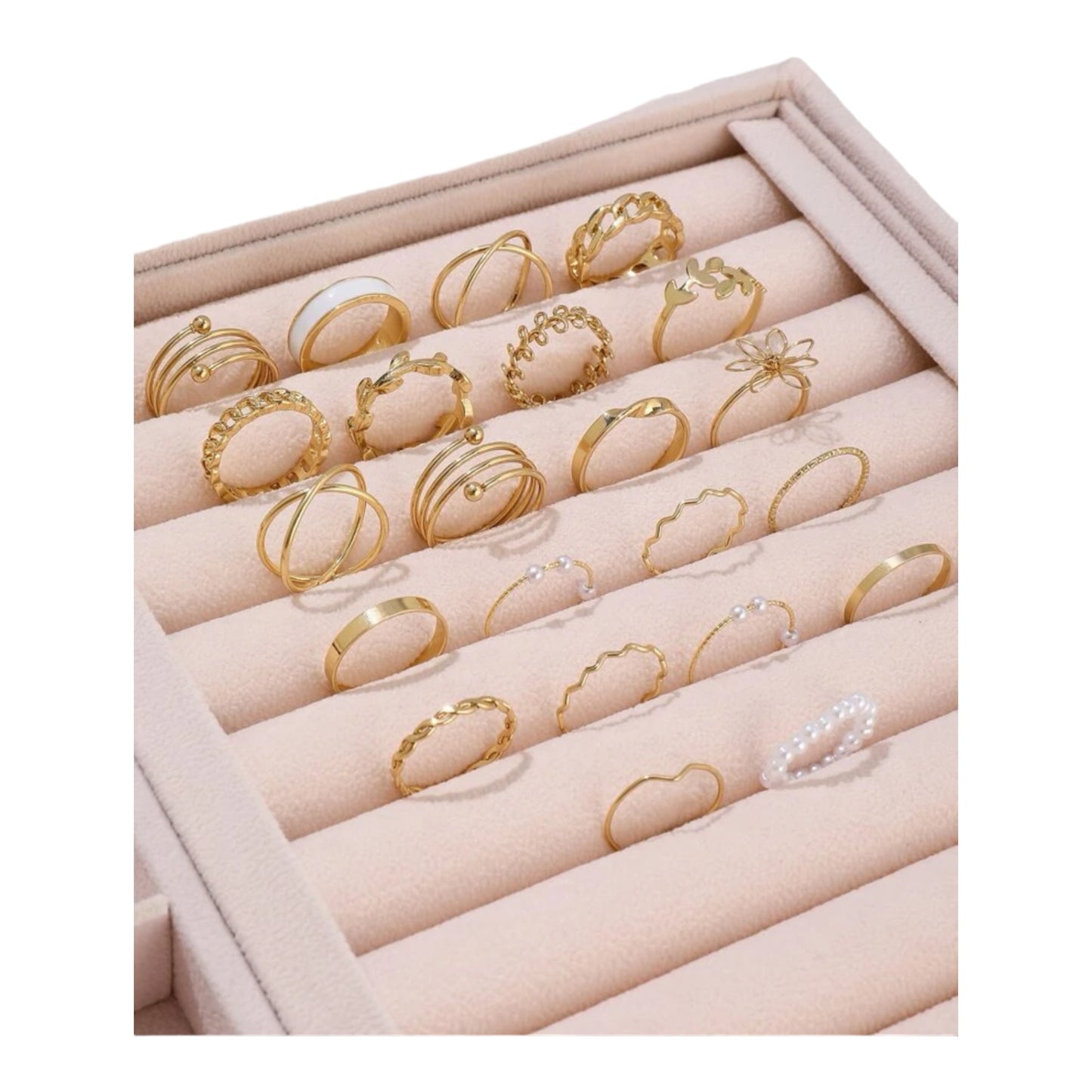 Kinky Pleasure - S025 - Ring Collection Set Gold Or Silver - 22 Pieces