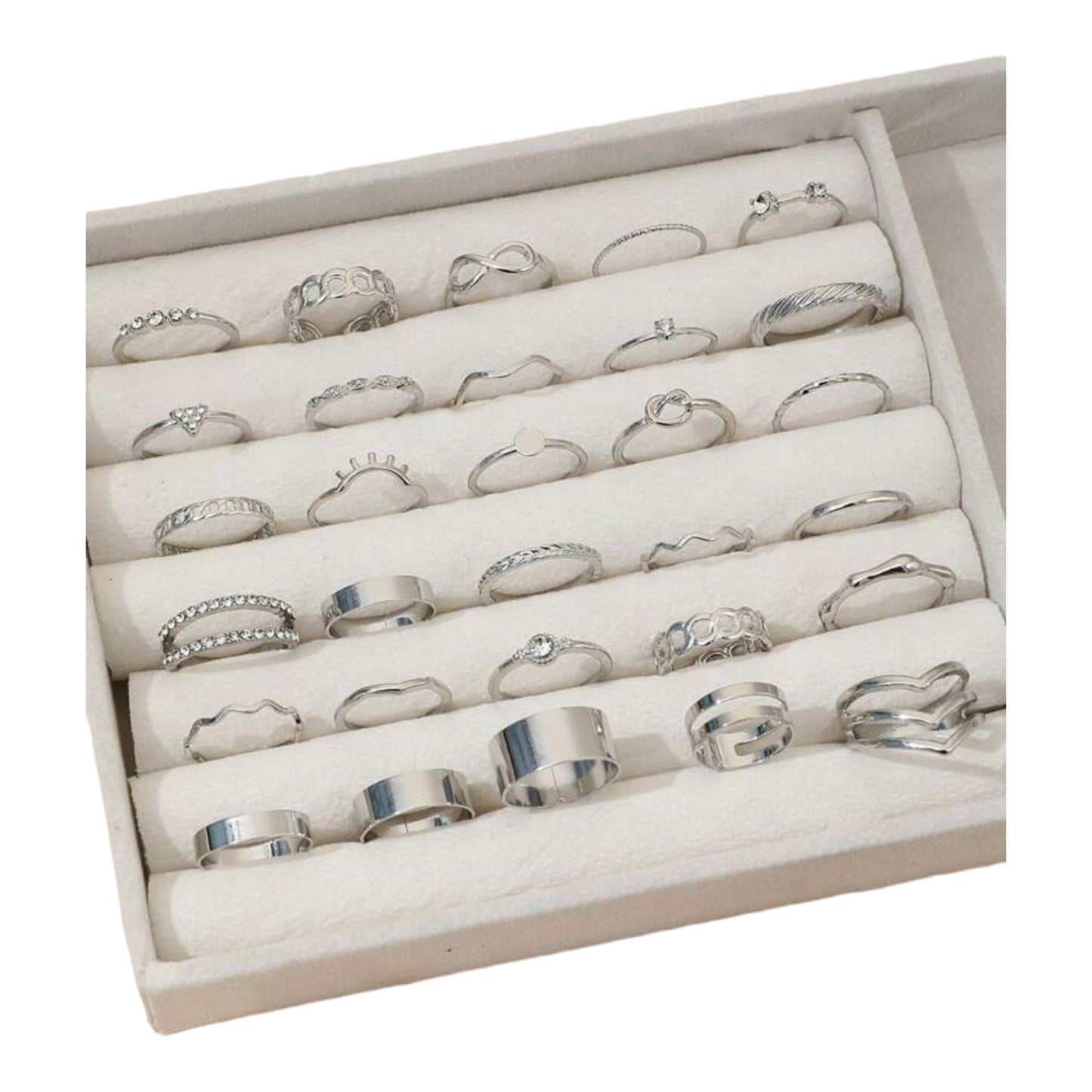 Kinky Pleasure - S019 - Ring Collection Set Gold Or Silver - 30 Pieces