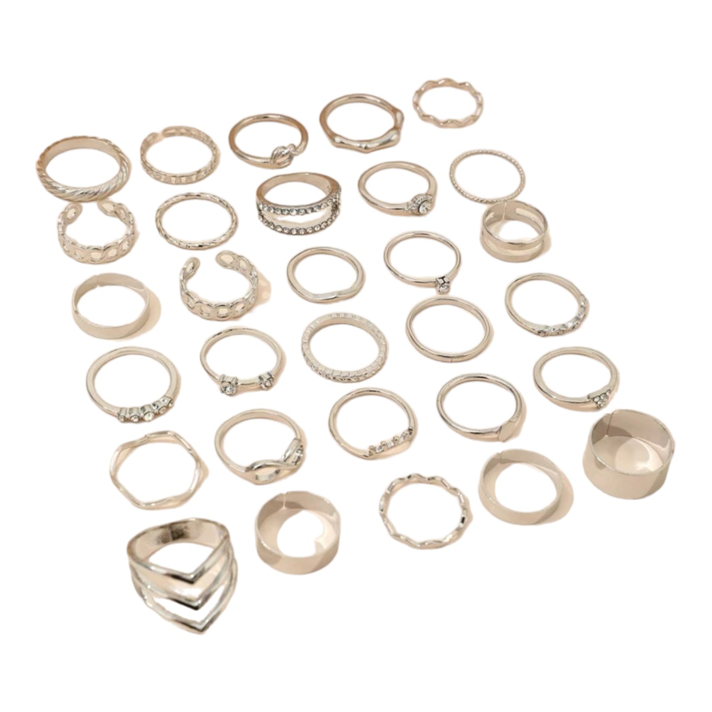 Kinky Pleasure - S019 - Ring Collection Set Gold Or Silver - 30 Pieces